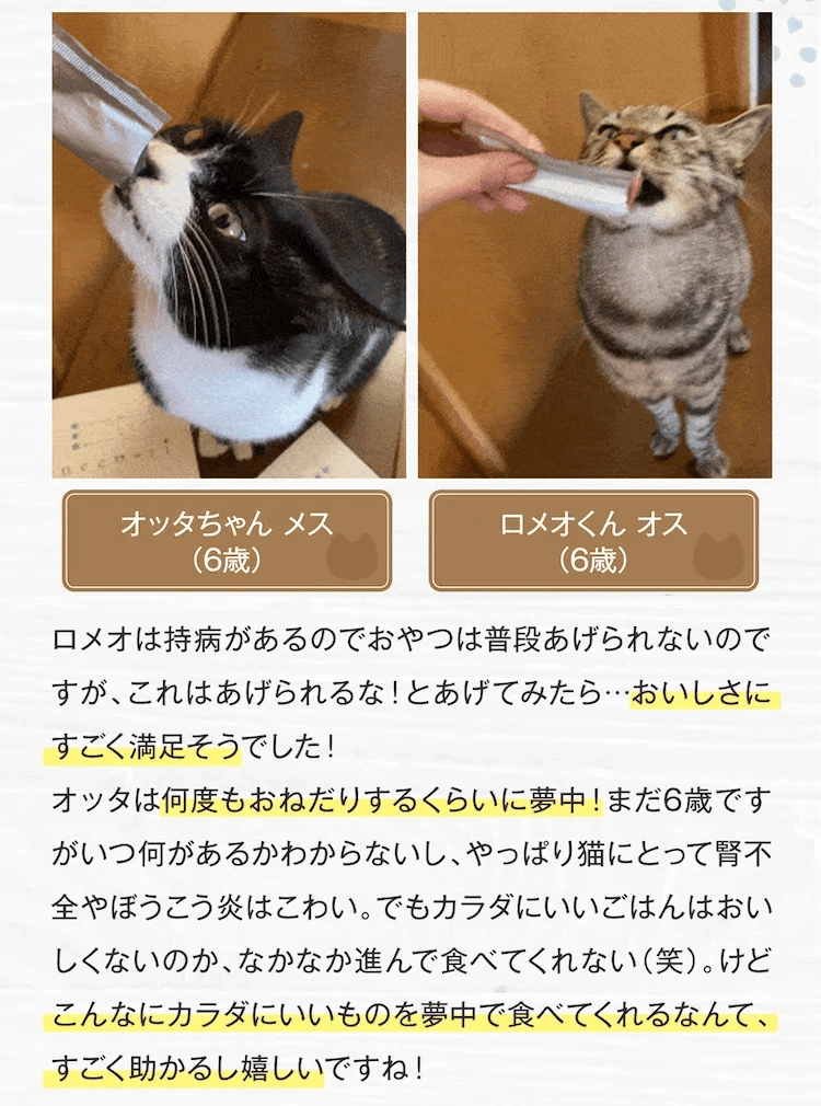 こんなカラダにいいものを夢中で食べてくれるなんて、すごく助かるし嬉しいですね!