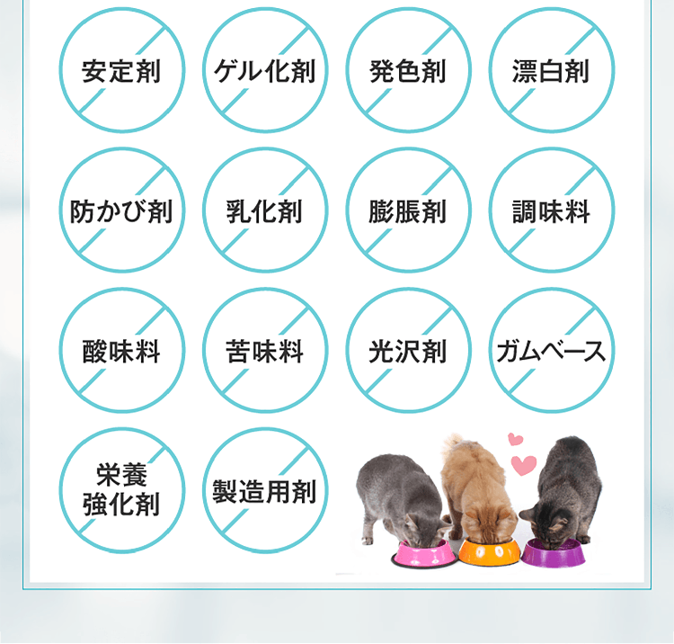 甘味料/着色料/保存料/増粘剤/